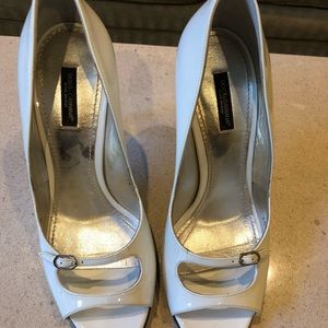 Dolce Gabbana White Patent Leather Pumps